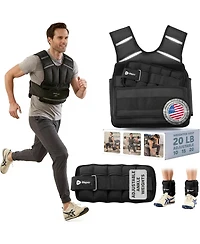 Lifepro 2-in-1 Adjustable Weighted Vest + Ankle Weights (15 & 20lbs)