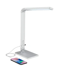 360 Lighting Modern desk lamp, 16.5 inches , with touch dimmer, Led nightlight, and built-in Usb port-ideal for bedside or home office.