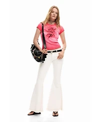Desigual Women's Frayed flare jeans