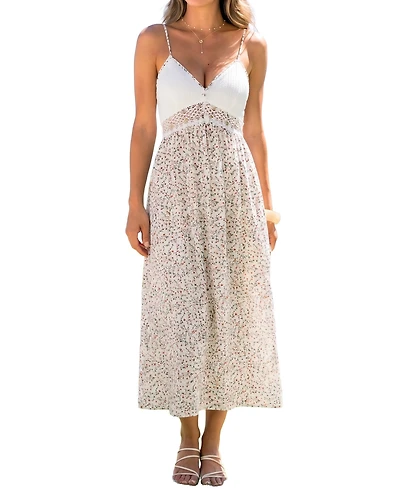 Cupshe Women's Pickin' Petals Floral Maxi Beach Dress