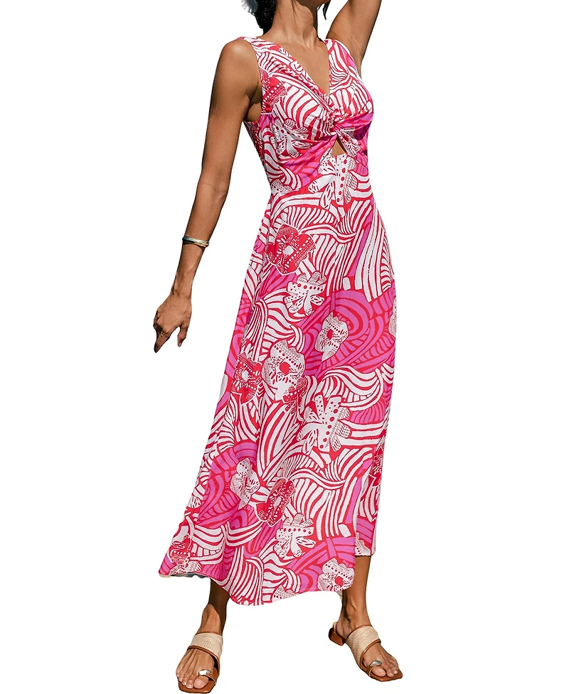 Cupshe Women's Sky Painting Tropical Maxi Beach Dress