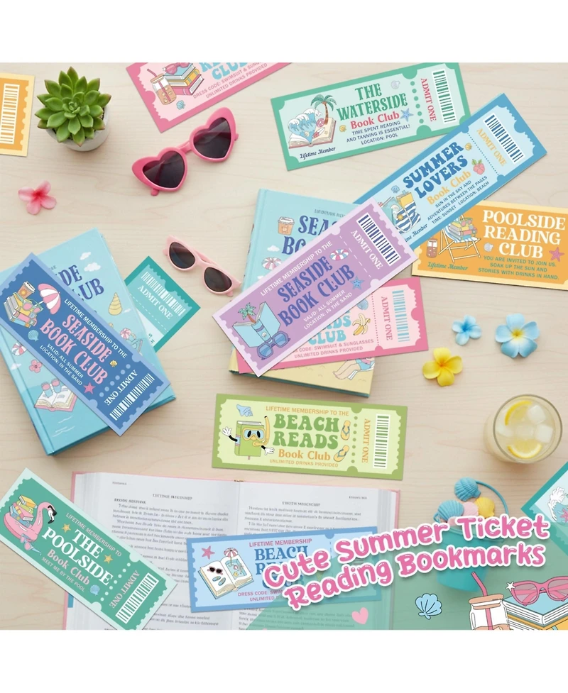 Gnuadz Summer Book Club Ticket Bookmarks