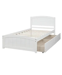 Sailvan Twin size Platform Bed with Two Drawers