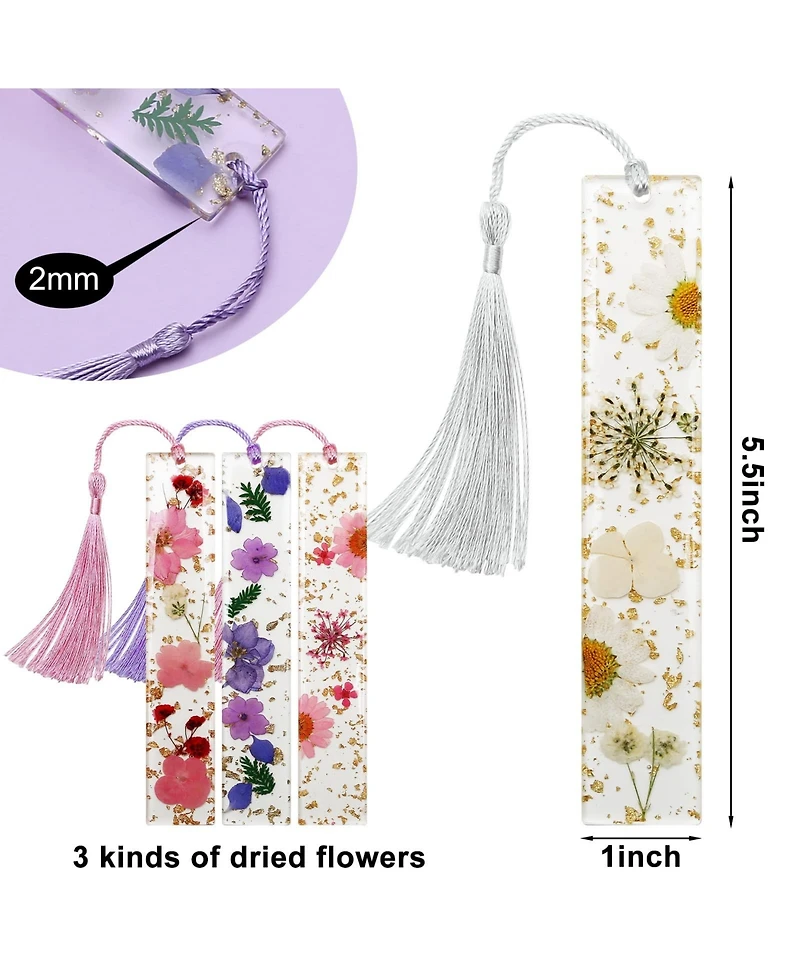 Gnuadz Bookmarks Handmade Dried Flower Tassels Reading Gift