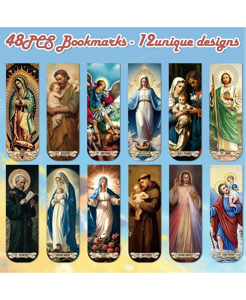 Gnuadz Magnetic Bookmarks Religious Saints Prayer Verse Clips
