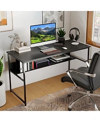 Slickblue 55 x 24 Inch Desk with Power Outlets and Usb Charging Ports