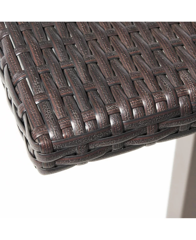 flynama 26" Square Rattan Bar Table