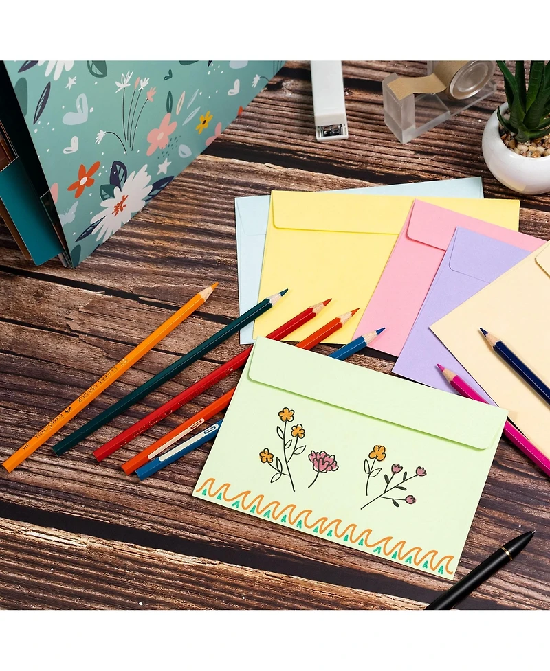 Gnuadz Pastel Invitation Envelopes 6-Color Set