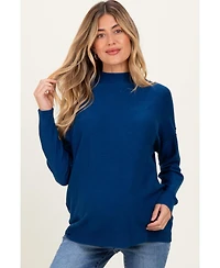 Pinkblush Maternity Mock Neck Exposed Seam Sweater