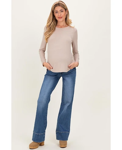 Pinkblush Maternity Trouser Hem Wide Flare Jeans