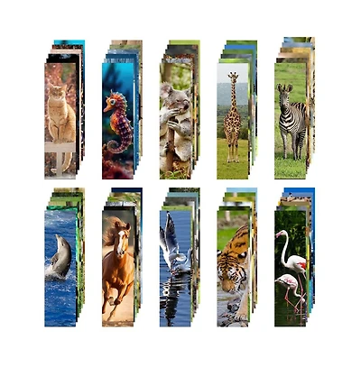 Gnuadz Animal Bookmarks 60 Designs Reading Lovers Gift Set