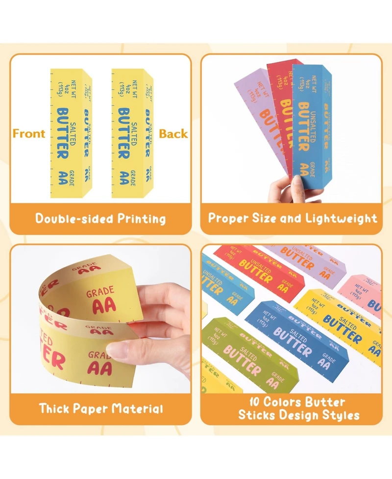Gnuadz Butter Stick Bookmarks Reading Page Markers