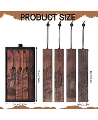 Gnuadz Wood Bookmark Men Adventure Carving Vintage Gift