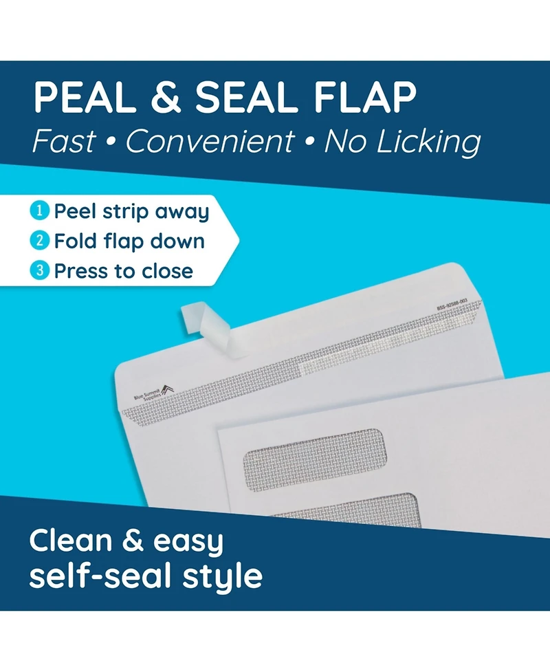 Gnuadz Security Envelopes Self Seal Double Window Checks