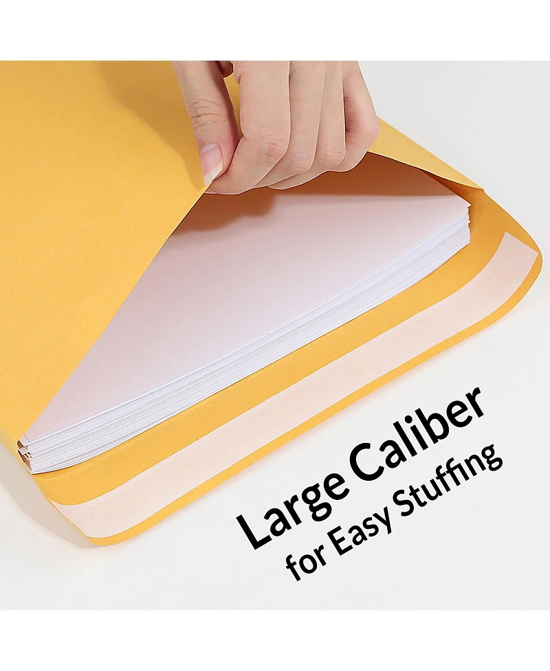 Gnuadz Manilla Envelopes Quick-seal Security Catalog Mailing 100 Pack