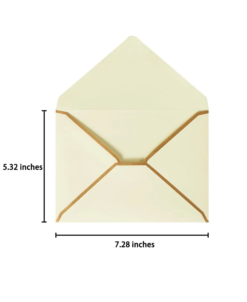 Gnuadz Christmas A7 Envelopes With Border For Invitations Gift Cards