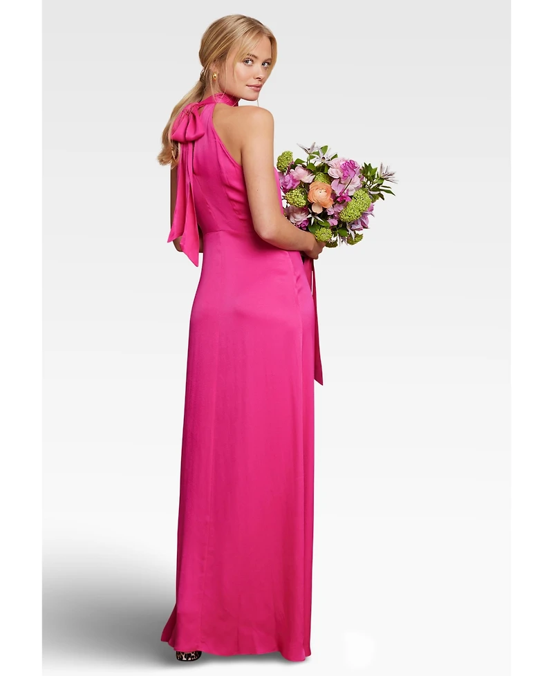 Maids to Measure Women's Tilly Satin High Neck Bridesmaid Dress