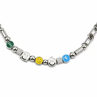 Rebl Jewelry Silver Smiley Charm Necklace