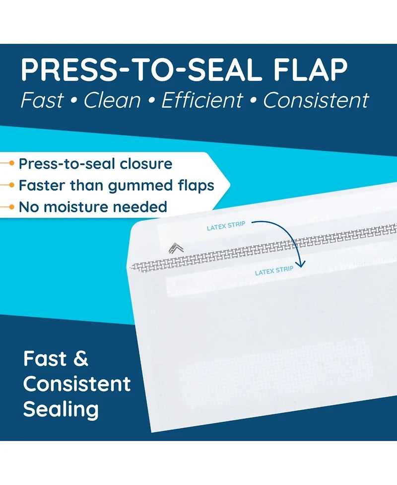 Gnuadz Self Seal Security Window Envelopes for Business Mailing