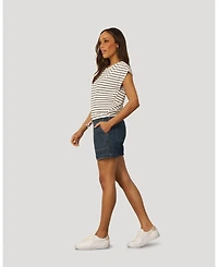 Cable & Gauge Women's Fine Stripe Tie Bottom Top