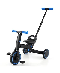 Slickblue 4 1 Toddler Tricycle, Foldable with Push Handle and Adjustable Seat