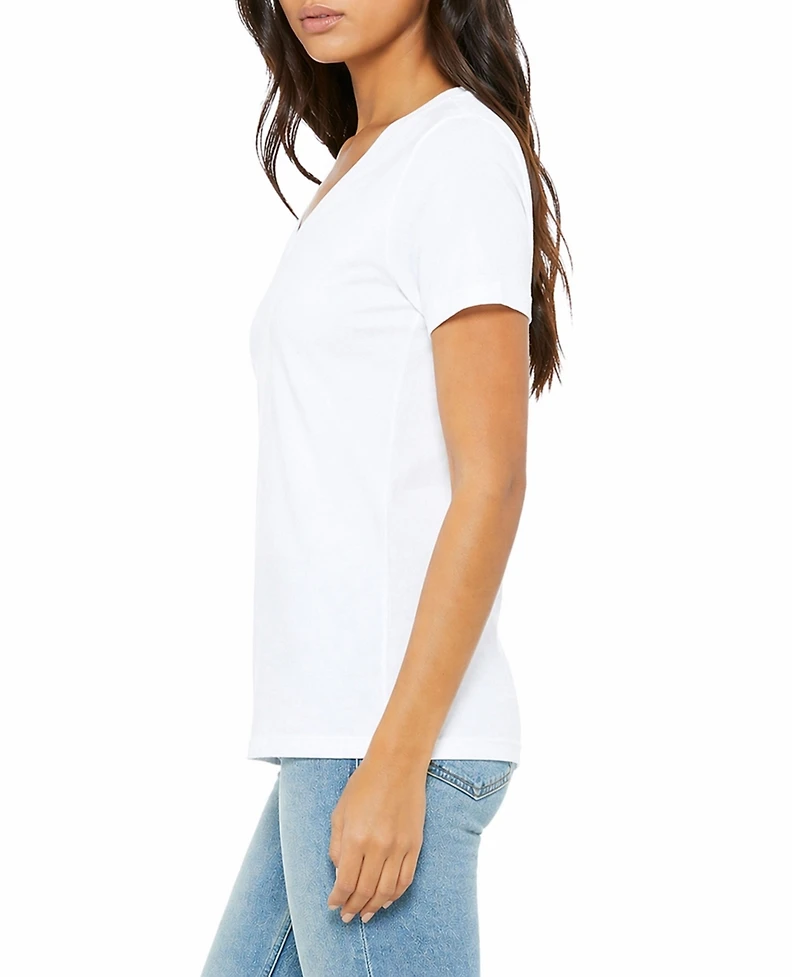 Blu Rock Women's Loose Fit Short Sleeve V-Neck Cotton Stretch Tees