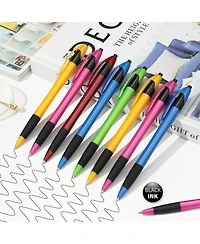 Gnuadz Gripped Ballpoint Pens Click Comfort Grip Ink Medium Point 60 Pack