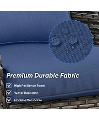 Pocassy 4 Pieces Outdoor Gliders Chairs Swivel with 5-Inch Thick Cushions