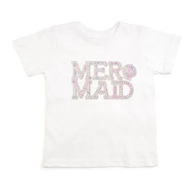 Sweet Wink Baby Girls Mermaid Pearl Patch Short Sleeve T-Shirt