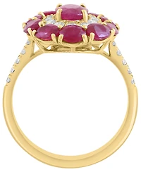 Effy Collection Ruby (3-1/10 ct. t.w.) & Diamond (1/3 ct. t.w.) Ring in 14k Yellow Gold