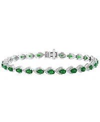 Effy Collection Emerald (5-3/8 ct. t.w.) & Diamond (7/8 ct. t.w.) Bracelet in 14k White Gold