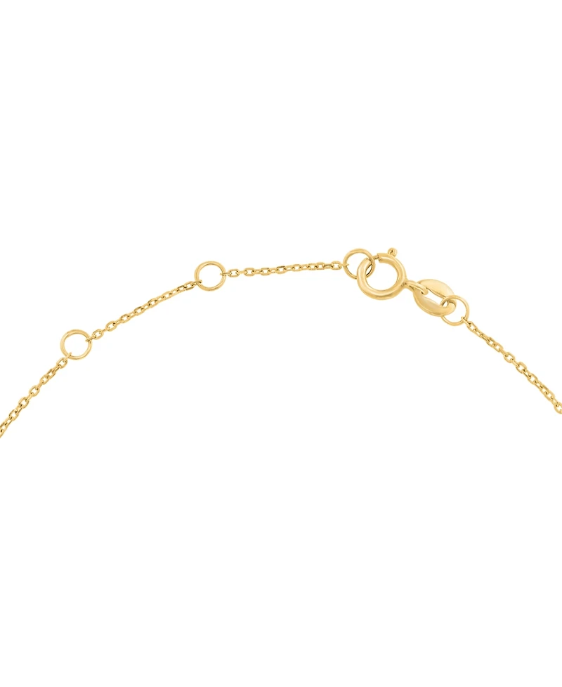 Effy Collection Turquoise, White Diamond (0.02 ct. t.w.) & Black Diamond (0.005 ct. t.w.) Bracelet in 14k Yellow Gold