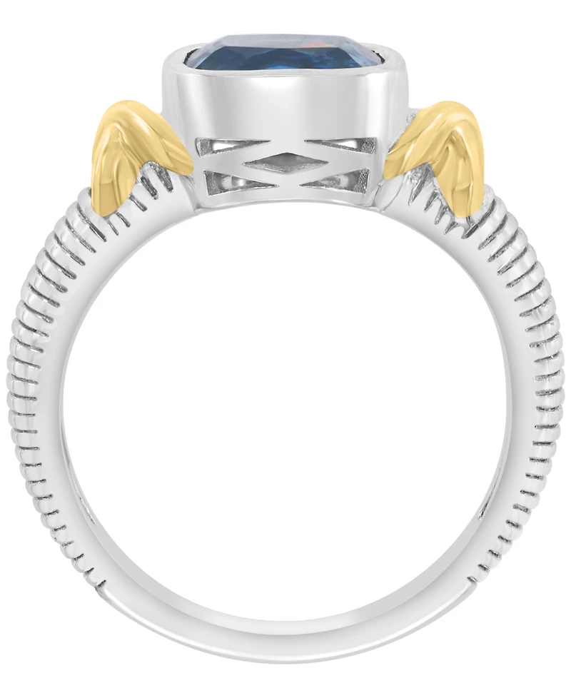 Effy Collection London Blue Topaz (1-1/2 ct. t.w.) Ring in Sterling Silver with 14k Yellow Gold