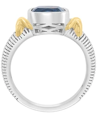 Effy Collection London Blue Topaz (1-1/2 ct. t.w.) Ring in Sterling Silver with 14k Yellow Gold