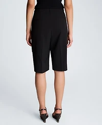 Kenneth Cole Women's High-Rise Wide-Leg Cargo Shorts