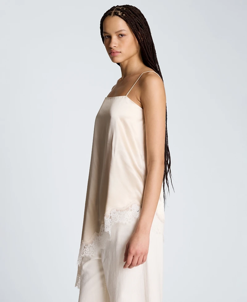 Kenneth Cole Women's Asymmetric Lace Hem Tunic
