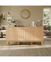 homfan Modern Fluted Dresser with 9 Drawers
