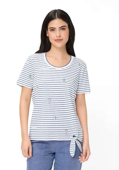 Olsen Women's Stripe and Spritz T-Shirt