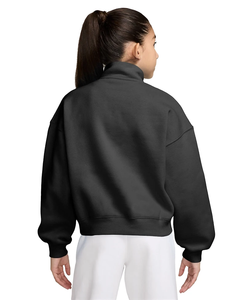 Nike Sportswear Studio Fleece Girls' 7-16 Oversized Quarter-Zip Sweatshirt