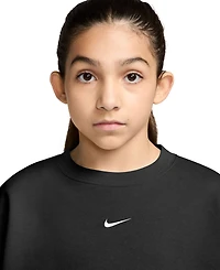 Nike Sportswear Studio Girls' 7-16 Oversized Fleece Crewneck Sweatshirt