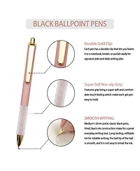 Gnuadz Ballpoint Pens Retractable Soft Grip 1mm Medium Point