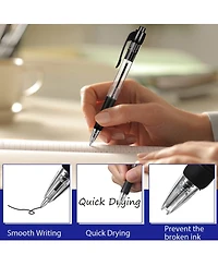 Gnuadz Retractable Ballpoint Pen Medium Point Click Grip 200 Pack
