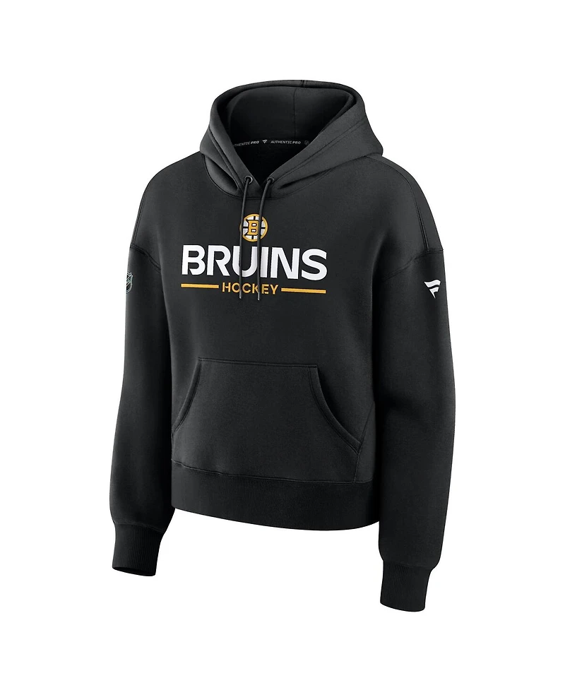Fanatics Women's Black Boston Bruins Authentic Pro Primary Pullover Hoodie