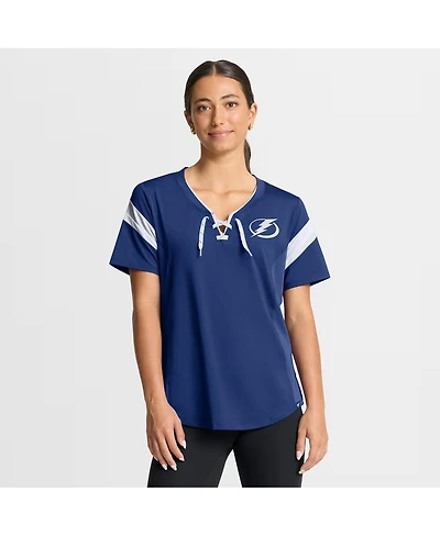 Fanatics Women's Blue Tampa Bay Lightning Offside Athena T-Shirt