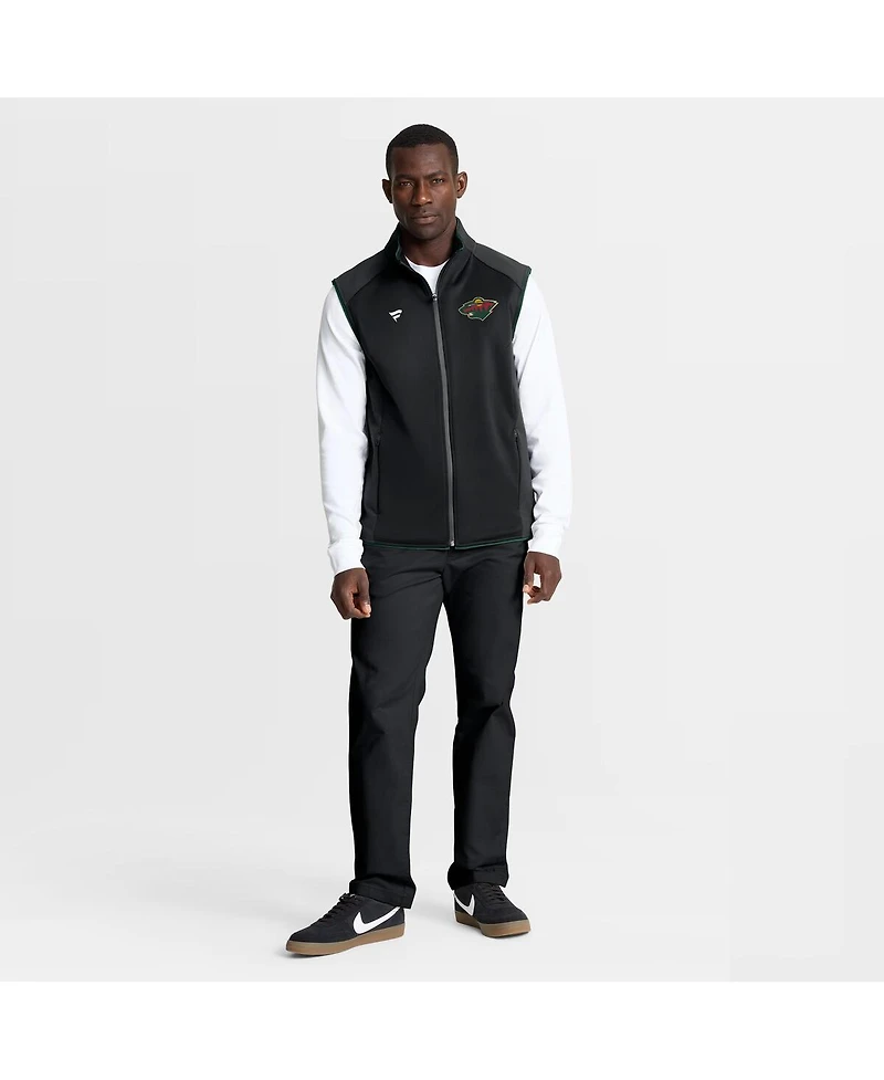 Fanatics Men's Black Minnesota Wild Authentic Pro Rink Full-Zip Vest