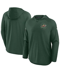 Fanatics Men's Green Minnesota Wild Authentic Pro Rink Raglan Hoodie