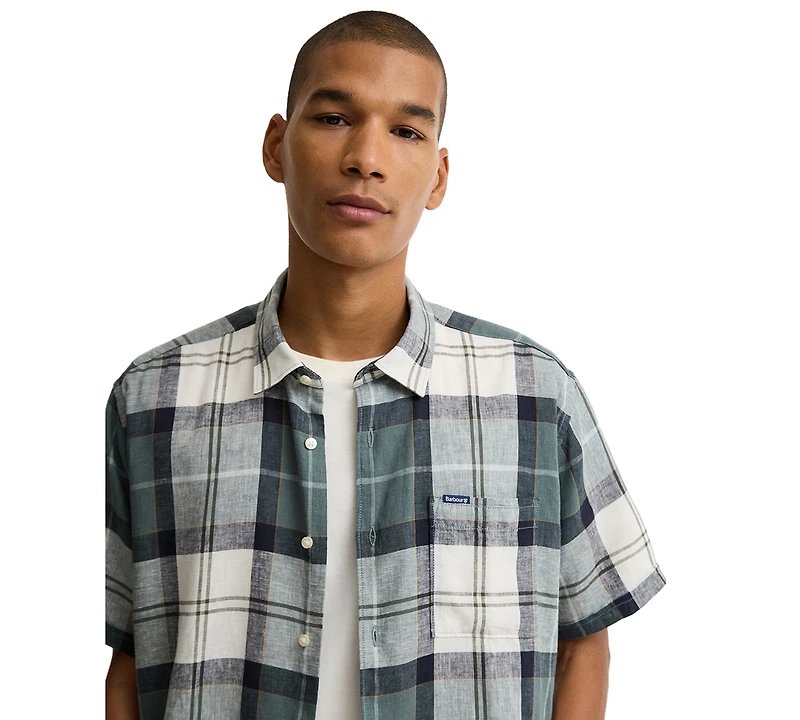Barbour Men's Croft Tartan Regular-Fit Short-Sleeve Shirt