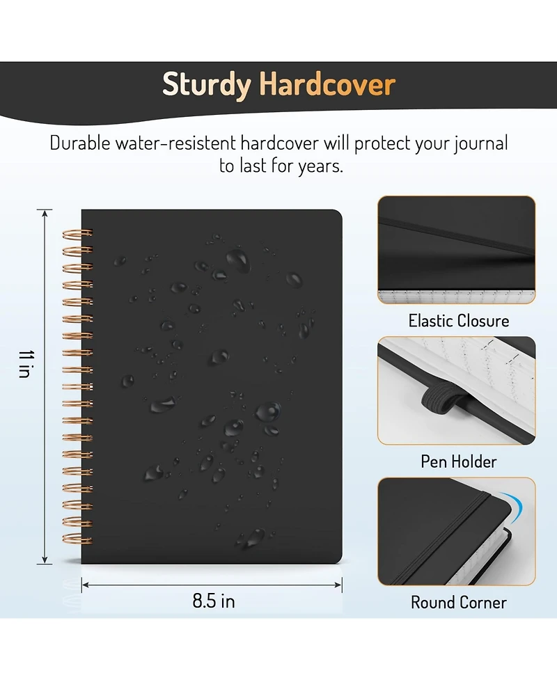 Gnuadz Spiral Journal Notebook Lined Hardcover