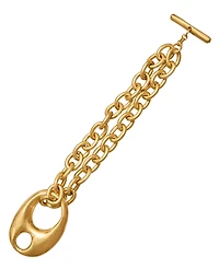 Donna Karan 24k Gold-Plated Mariner Multi-Link Flex Bracelet