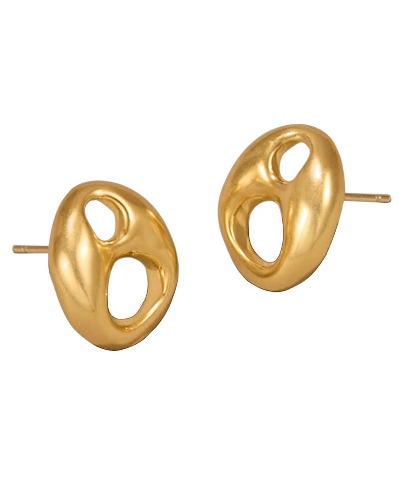 Donna Karan 24k Gold-Plated Mariner Drama Stud Earrings